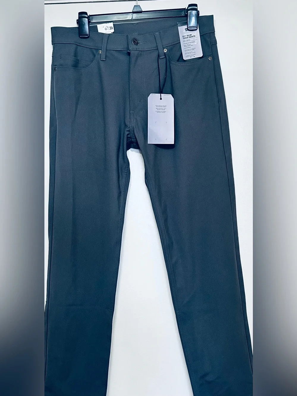 Levi’s 511 Slim Tech Five Pocket Pants Grey 32Wx30L Men’s New